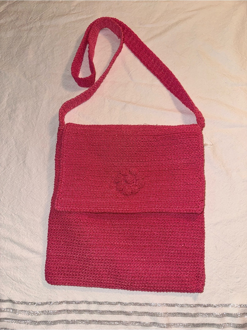 ⭐️ Eastwest Pink Crochet Crossbody Bag